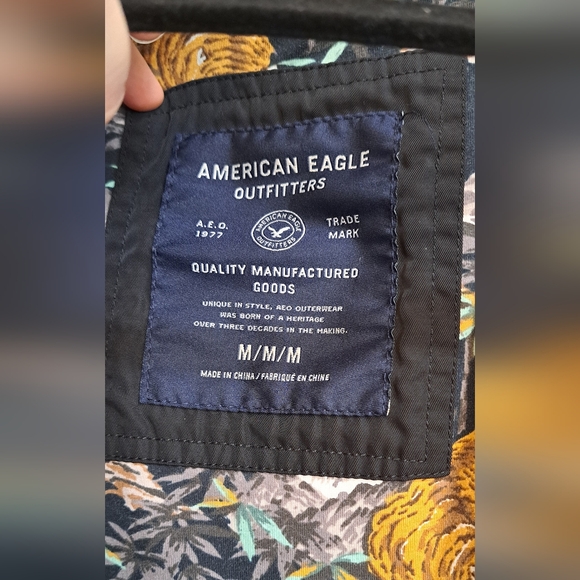 Women's American Eagle Black Bomber Jacket size M - Picture 2 of 9